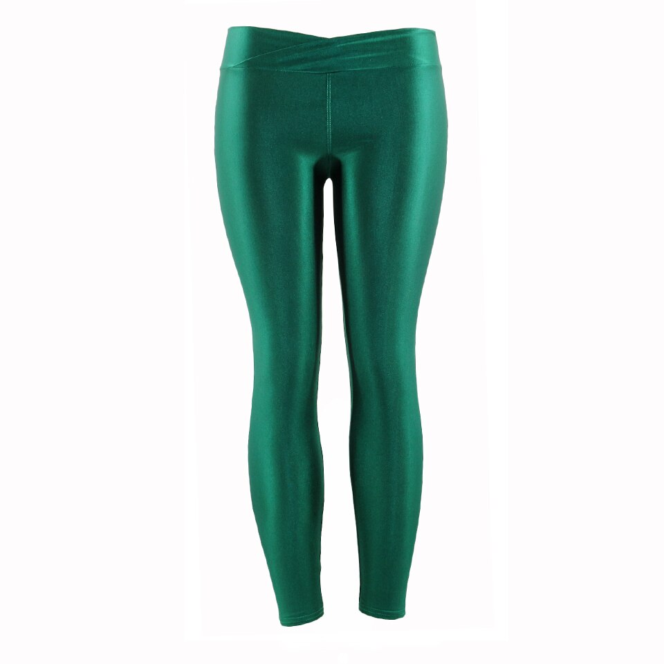 Summer New Low Waist Stretch slim gloss trousers thin candy color nine-point underpants for women wearing fluorescent pants