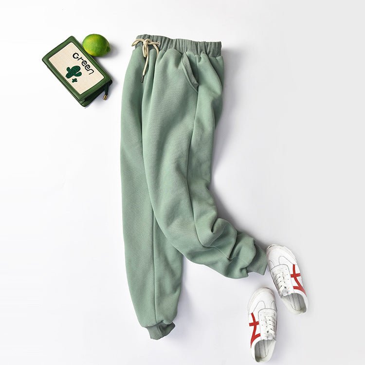 Large Size High Waist Loose Sports and Leisure Plus Fat Lamb Wool Trousers