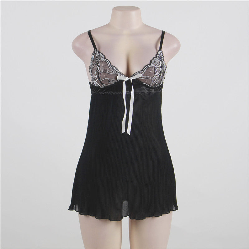 Sexy Lingerie Sexy Nightdress Suspender Skirt Lace Mesh Perspective