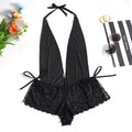 Plus Size Sexy Lingerie Women Lace See-Through Sexy One-Piece Tights Nightdress
