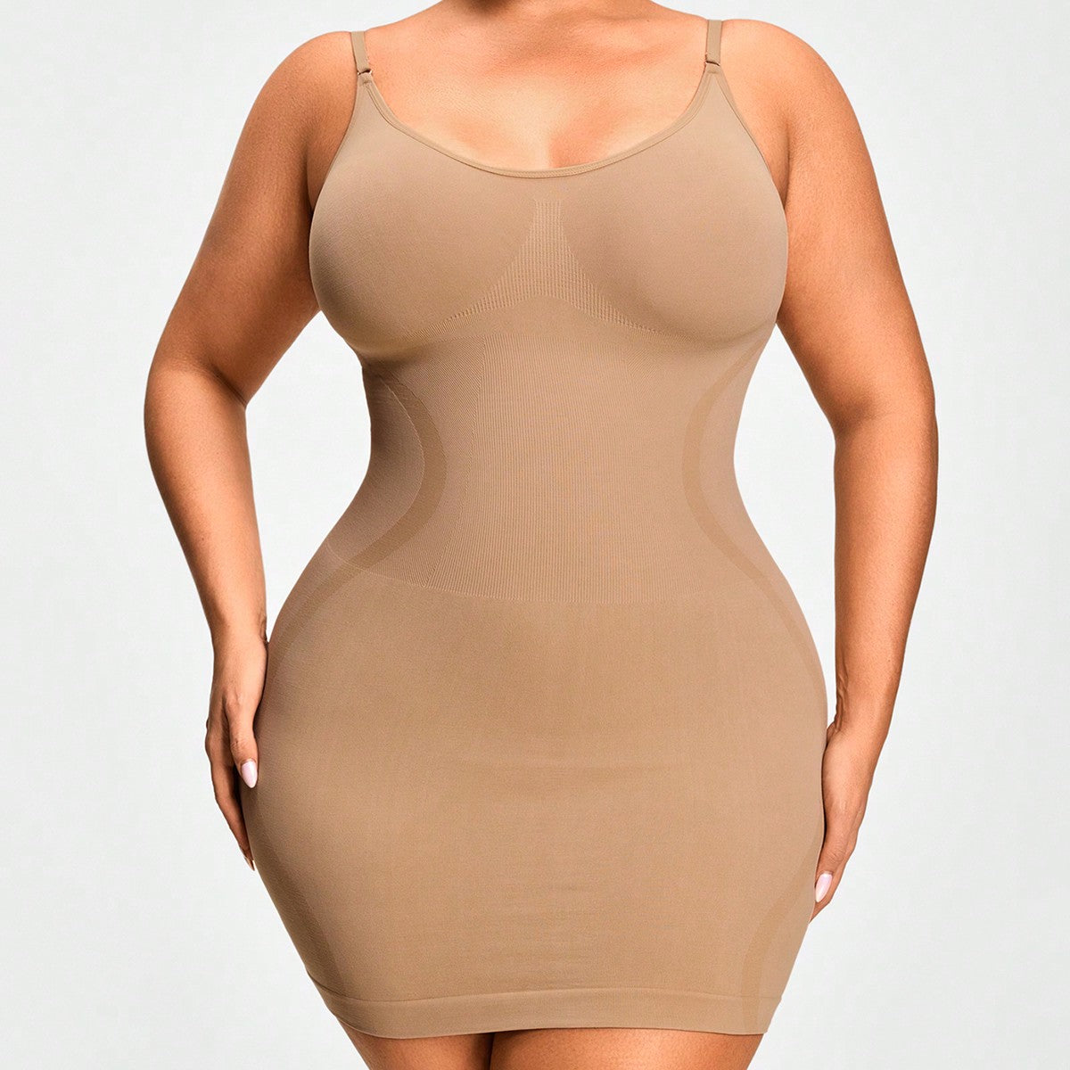 Women's Firm Control Shapewear Slip Dress - Bust Support & Waist Curve Contour
