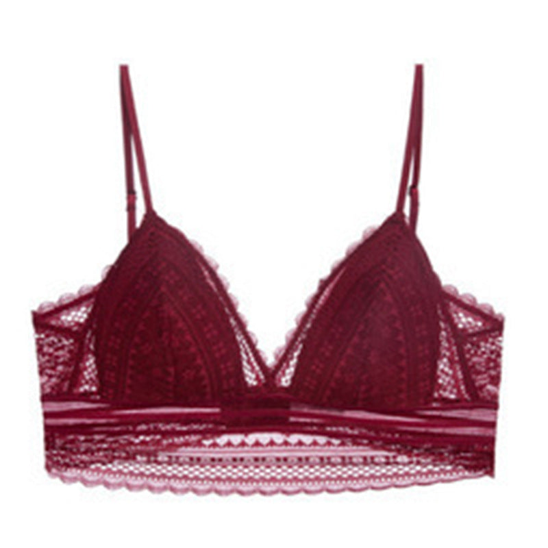 Women's Fashion French Lace Lingerie Without Steel Ring