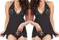 Halter Large Size Fat Woman Sexy Lingerie Lace Floral Border Mesh Suspender Skirt