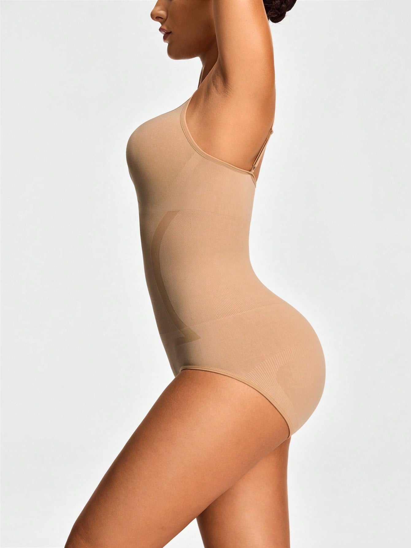 Adjustable Strap Full Body Shapewear Bodysuit - Bust Lift, Tummy Control & Butt Enhancement