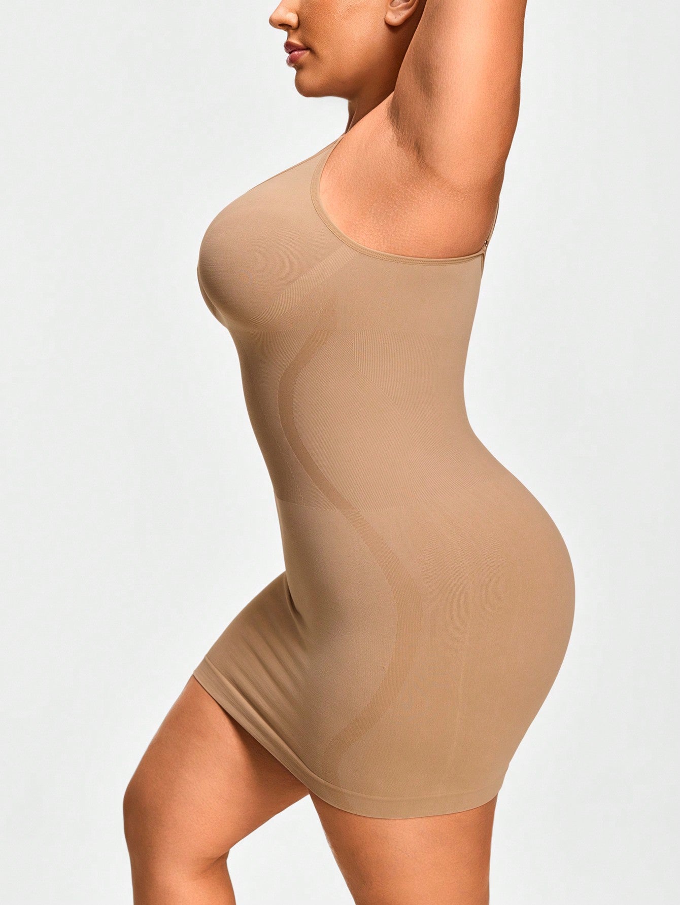 Women's Firm Control Shapewear Slip Dress - Bust Support & Waist Curve Contour