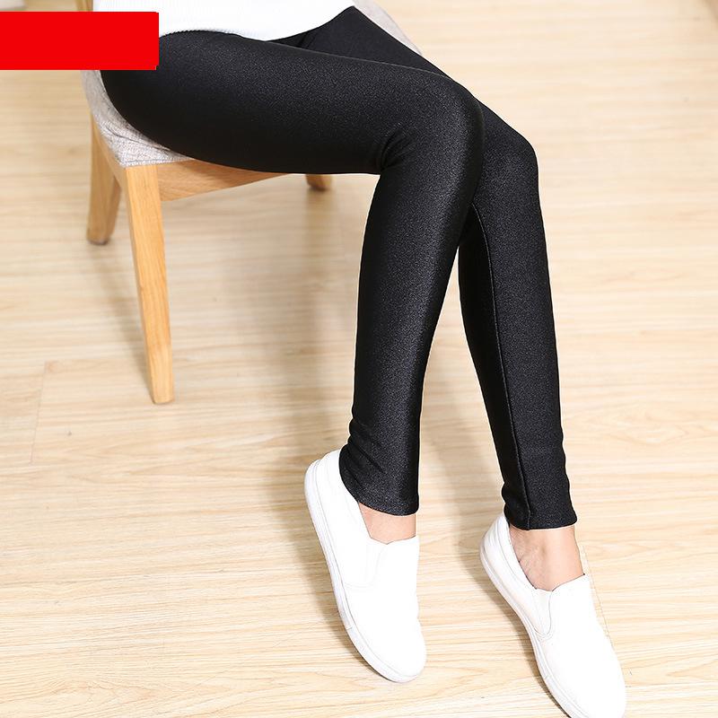 Summer New Low Waist Stretch slim gloss trousers thin candy color nine-point underpants for women wearing fluorescent pants