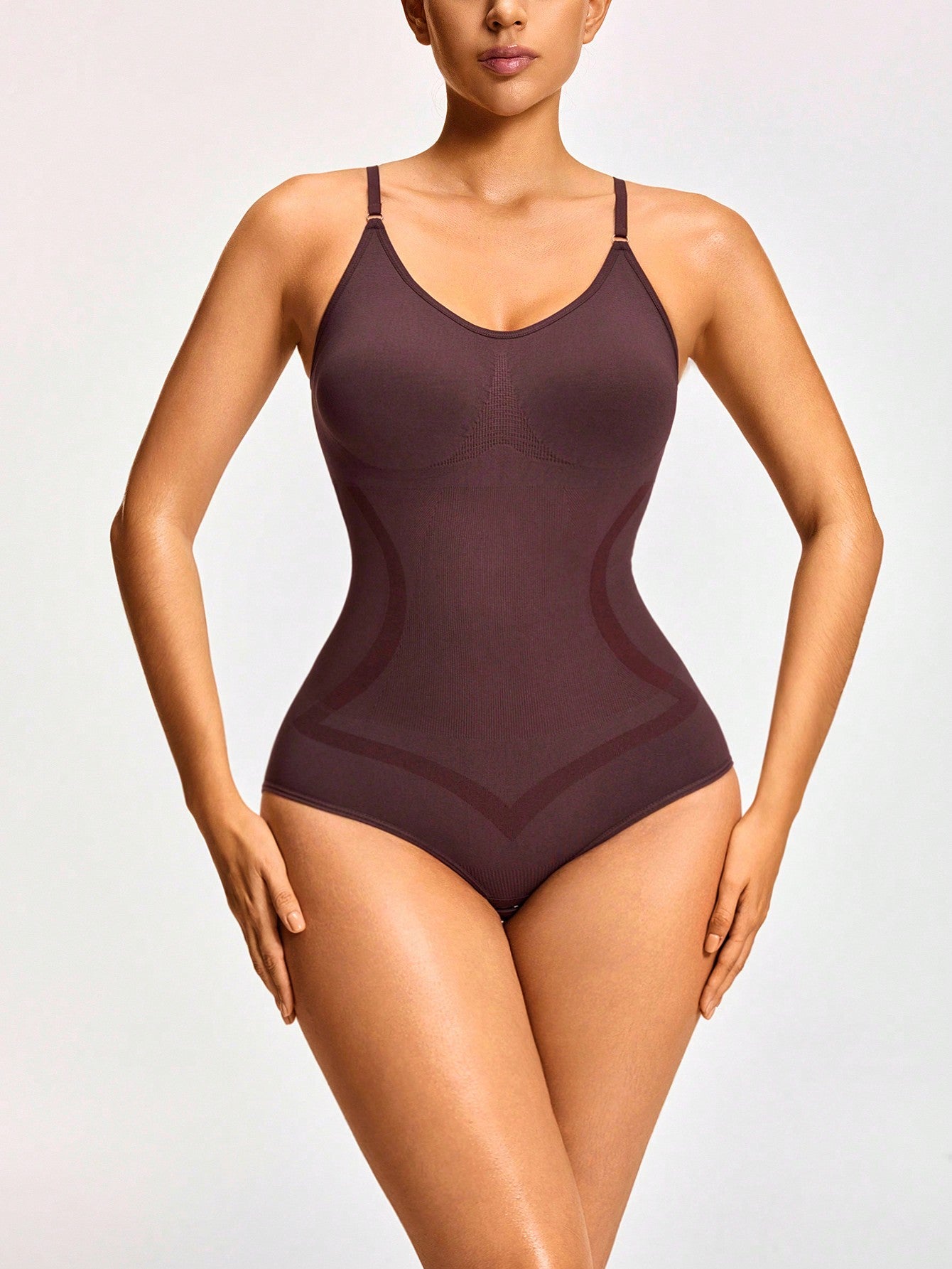 Adjustable Strap Full Body Shapewear Bodysuit - Bust Lift, Tummy Control & Butt Enhancement