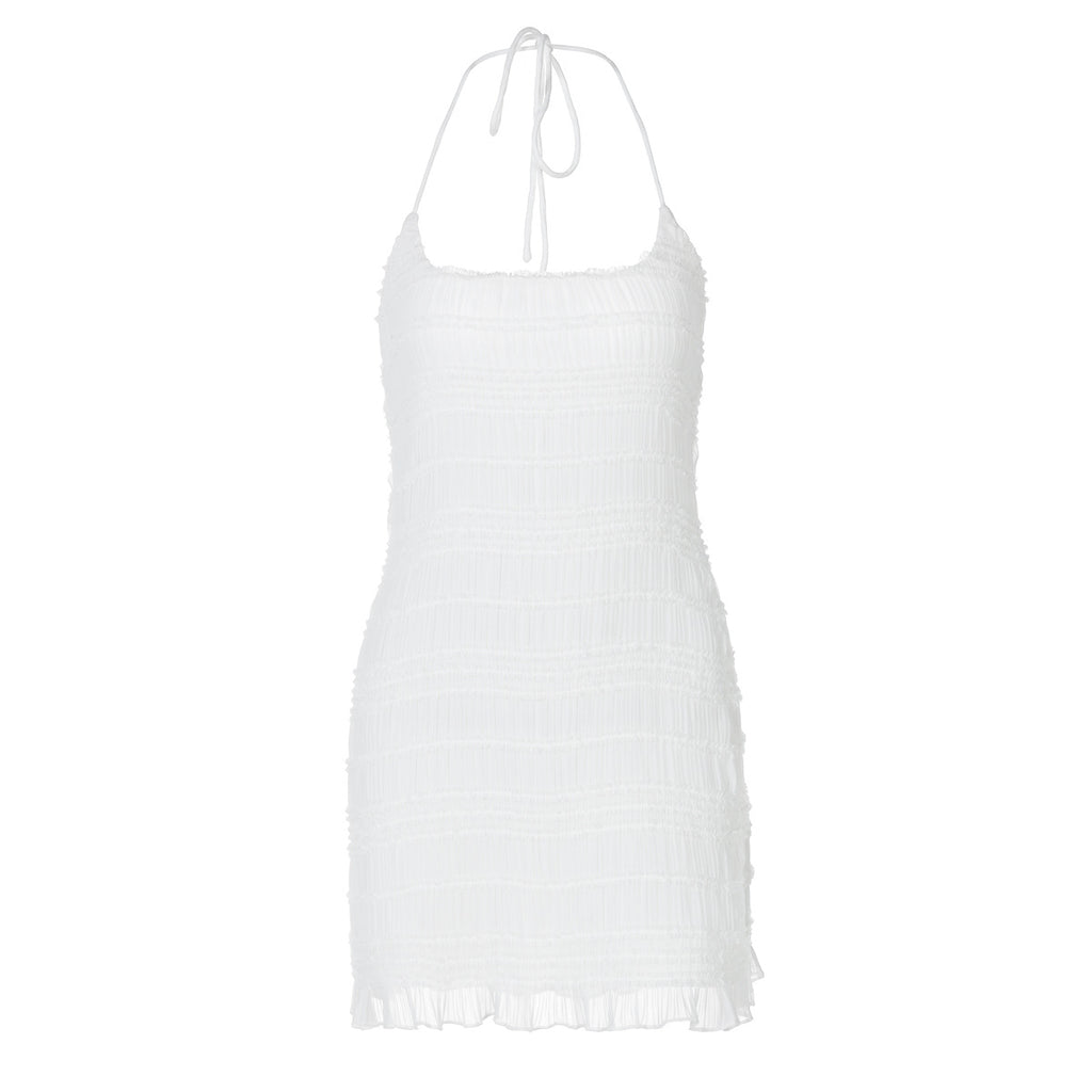 Halter-neck Slim Fit Cropped Dress