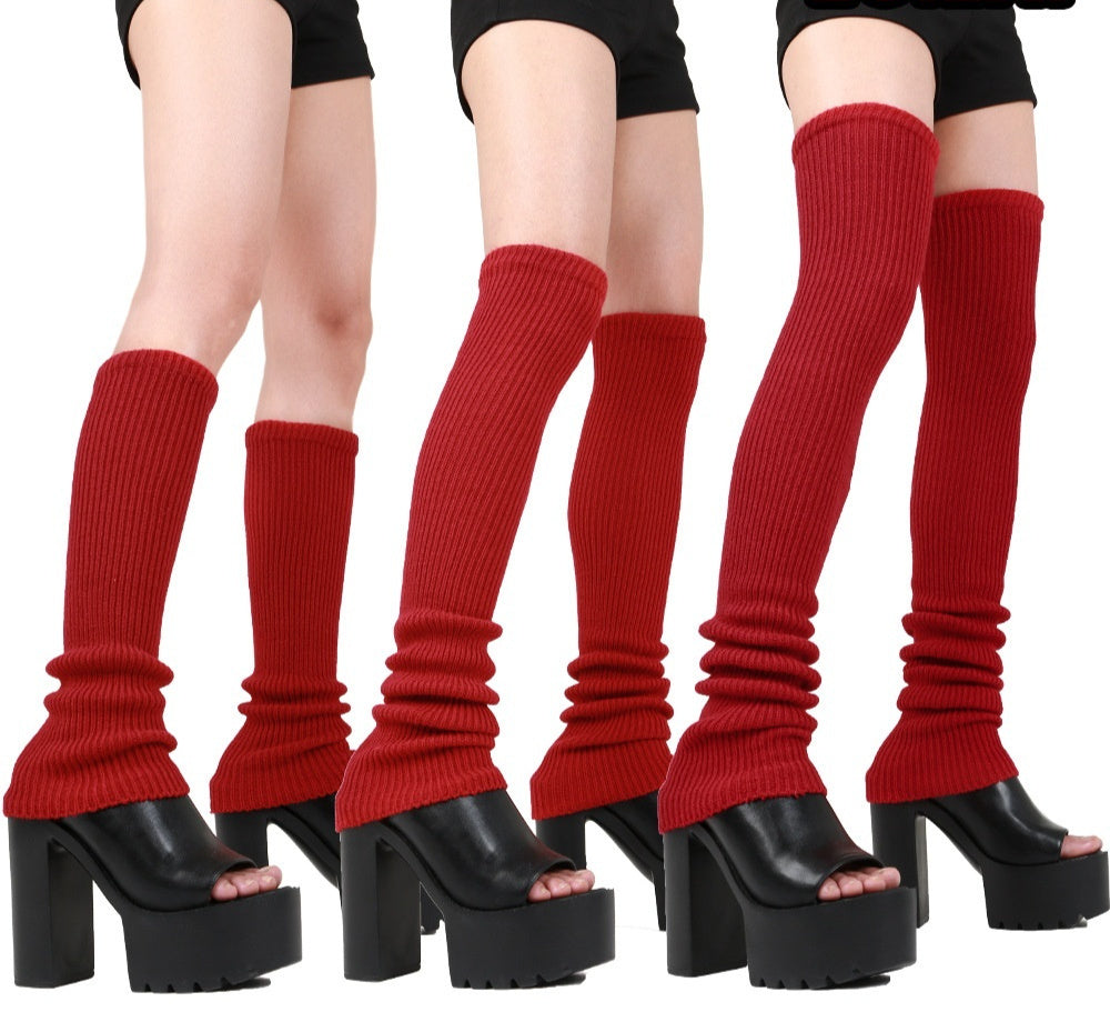 Thigh High Sock Thick Stripes Vertical Stripes Solid Color Hair Stockings