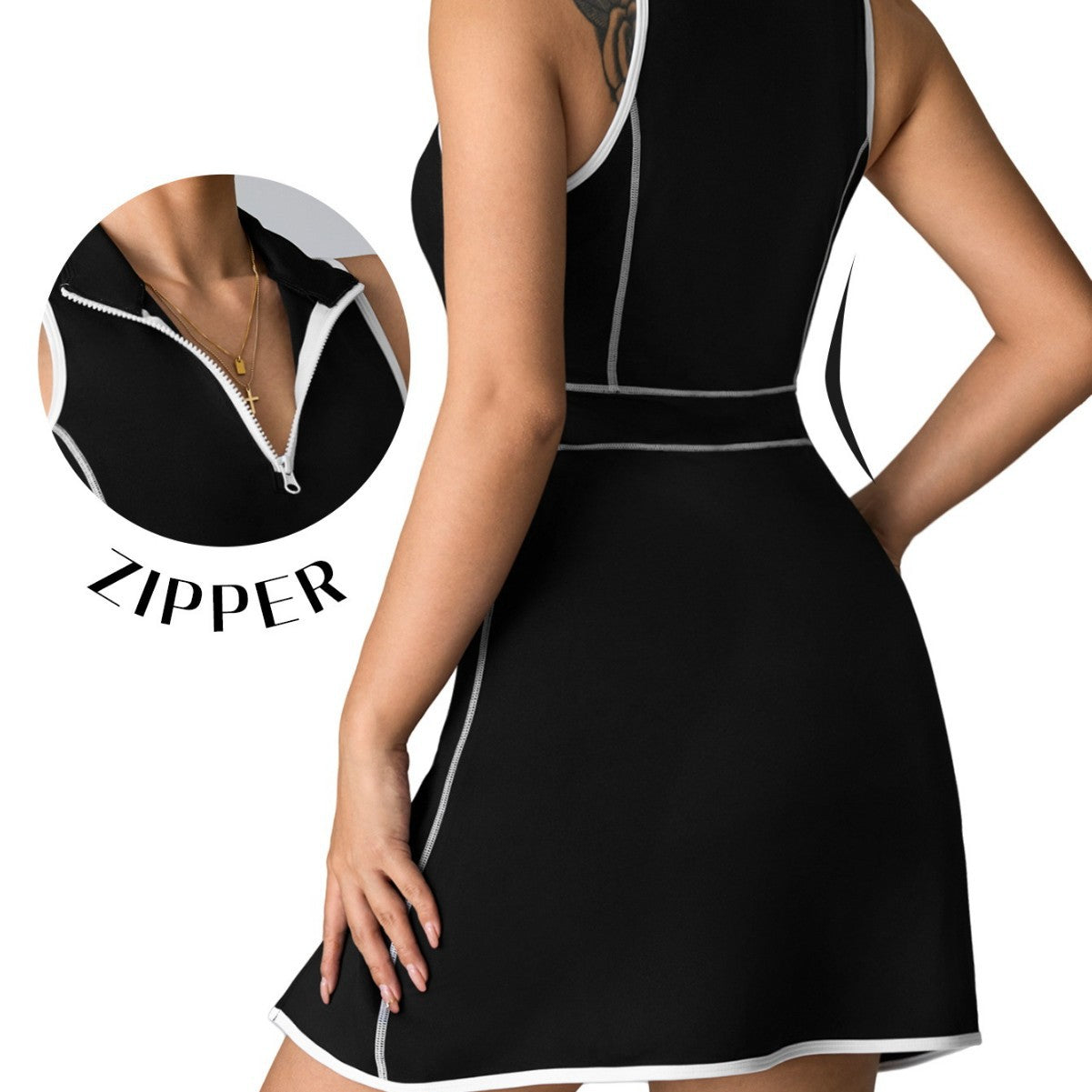 Womens Tight High-waisted Anti-exposure Casual Sports Skirt