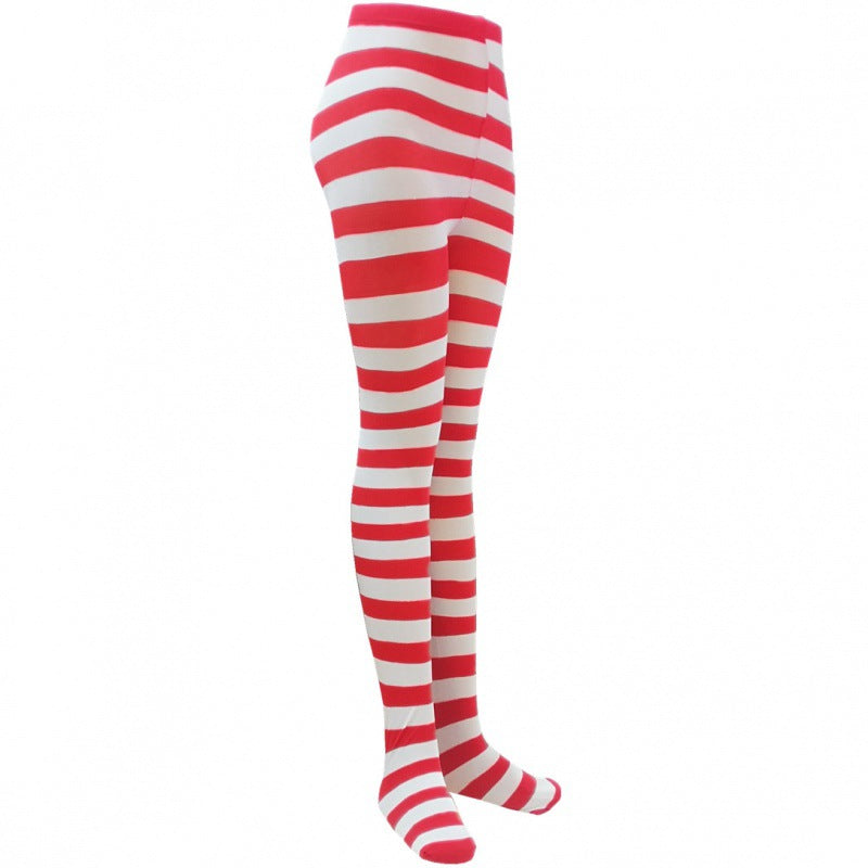 Rainbow Colorful Striped Stockings For Halloween Party