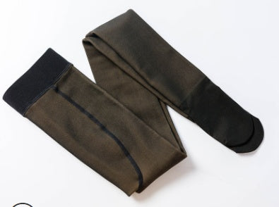 New faux flesh all-in-one trousers with fleece and thick leggings for women in autumn/winter show thin legs and pantyhose