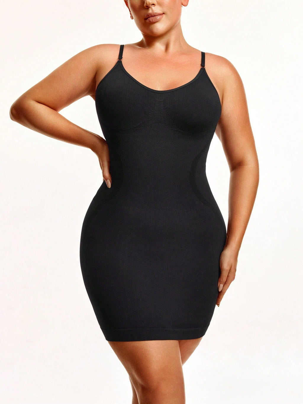 Women's Firm Control Shapewear Slip Dress - Bust Support & Waist Curve Contour