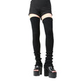 Thigh High Sock Thick Stripes Vertical Stripes Solid Color Hair Stockings