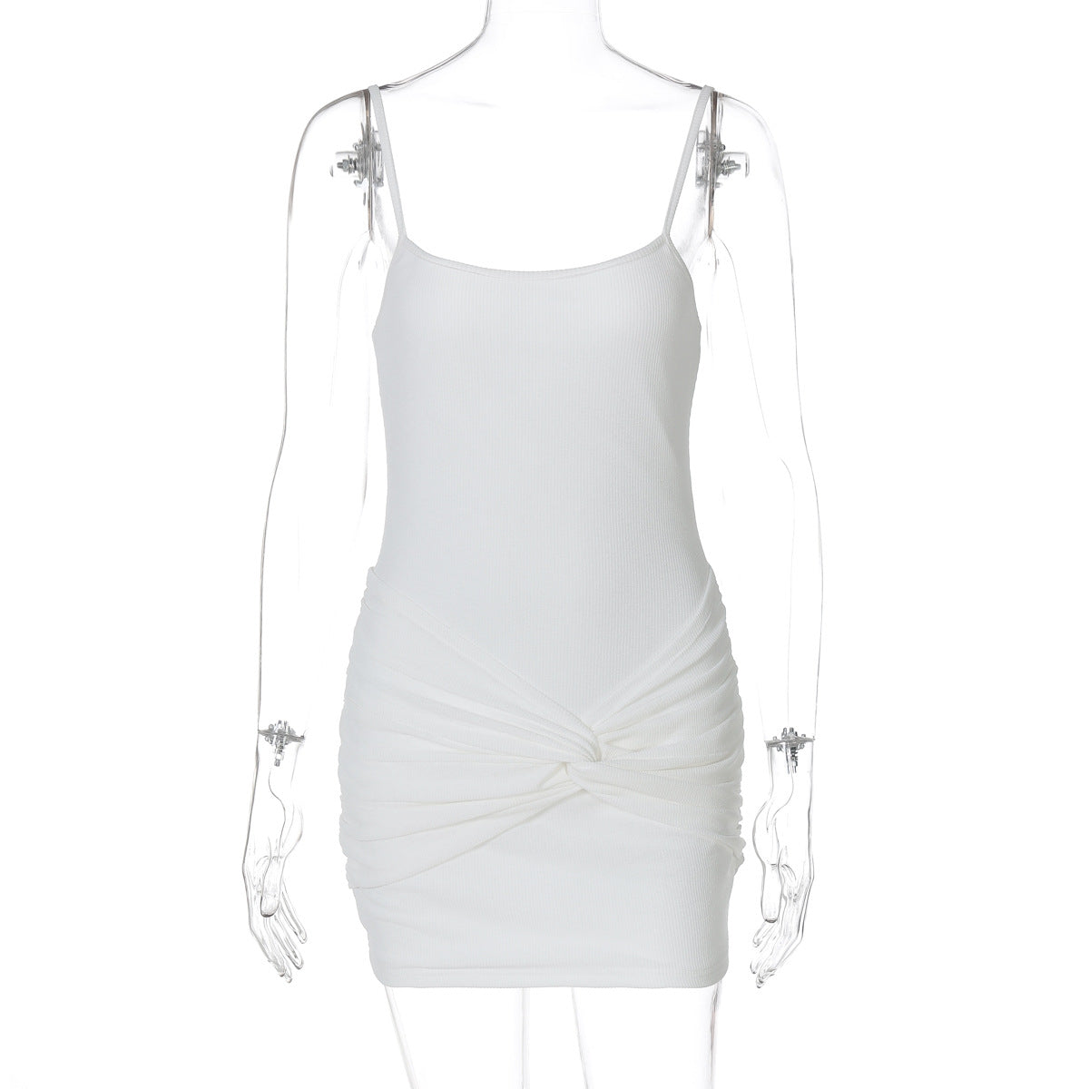 New Stylish Womens Wrap Dress With A Fitted Waist, Patchwork, And Twist Detail