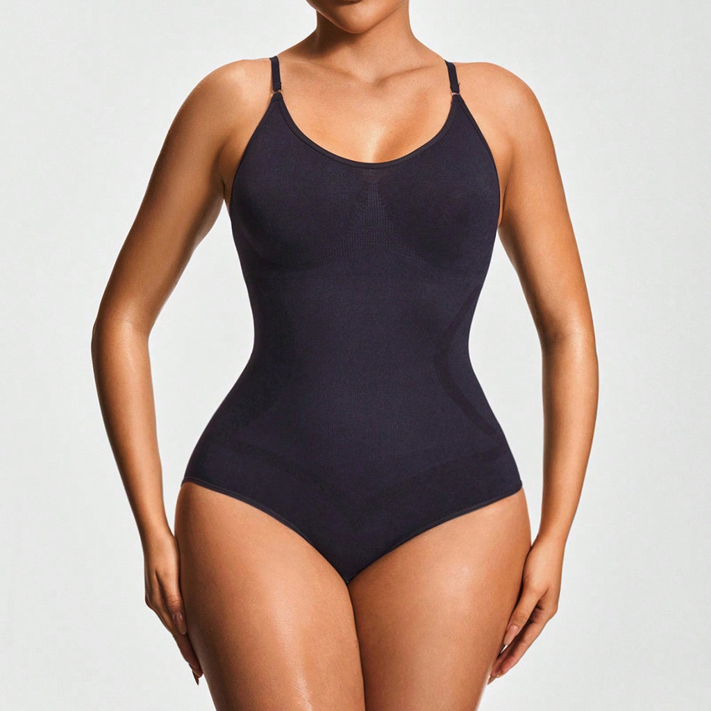 Adjustable Strap Full Body Shapewear Bodysuit - Bust Lift, Tummy Control & Butt Enhancement